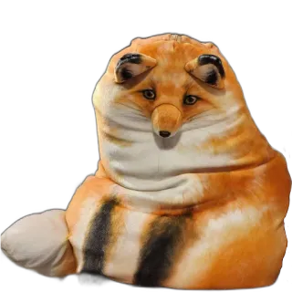 🌈 fox, plush, cute, animal, toy, orange, stuffed animal telegram sticker