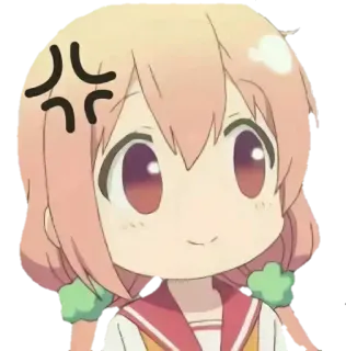 🙂 อนิเมะ, ผู้หญิง, น่ารัก, โกรธ, สีหน้า, การ์ตูน telegram sticker