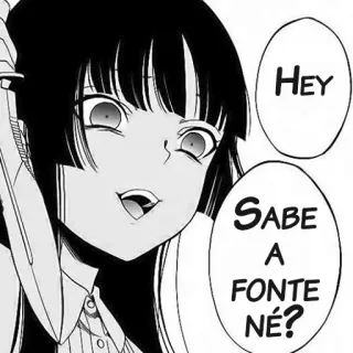 🔪 HEY
SABE A FONTE NÉ? อนิเมะ, มีด, มังงะ, ผู้หญิง, อาวุธ whatsapp sticker