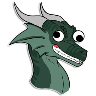 🤪 dragão, desenho animado, animal, fantasia, criatura telegram sticker