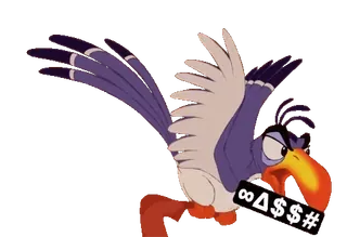 🤬 Zazu The Lion King ∞∆$$# Zazu, The Lion King, burung, Disney, kartun, menyinggung telegram sticker