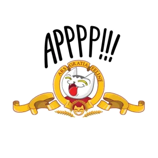 😁 APPPP!!!
ARS GRATIA FELINE кот, смешной, фильм, лев, кошачьи telegram sticker