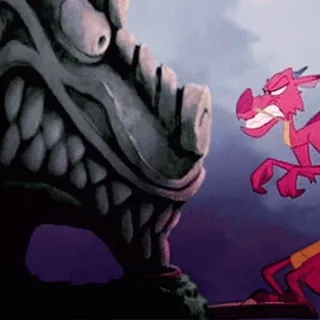 😎 Mushu Mulan dragon, cartoon, movie, animated, fantasy whatsapp sticker