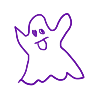 👻 fantasma, halloween, roxo, desenho animado, fofo, assustador, divertido whatsapp sticker