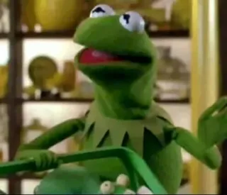 😐 Kermit Kermit la rana, Muppet, rana, pupazzo telegram sticker