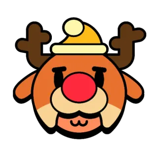 🙂 Rentier, Weihnachten, Feiertag, Cartoon, Sticker telegram sticker