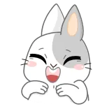 😂 konijn, kat, anime, cartoon, sticker, schattig telegram sticker