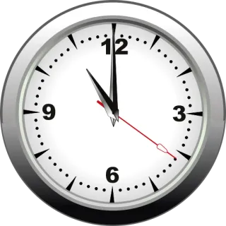 🕚 clock, time, illustration, analogue, hours, minutes telegram sticker