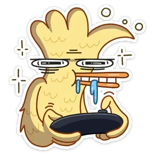 🎮 만화, 오리, 게이밍, 유머, 웃긴, 캐릭터, 스티커 telegram sticker