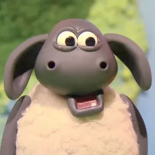 🍄 Shaun the Sheep Schaf, Cartoon, Tier, Bauernhof, Shaun das Schaf telegram sticker
