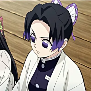 😡 Shinobu Kocho Demon Slayer 애니메이션, 귀멸의 칼날, 코쵸우 시노부, 캐릭터 telegram sticker