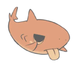 😜 tubarão, animal, desenho animado, fofo, engraçado telegram sticker