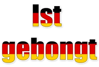 👍 Ist gebongt niemiecki, niemcy, flaga whatsapp sticker