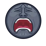 😫 chorando, triste, lua, emoção, chateado telegram sticker