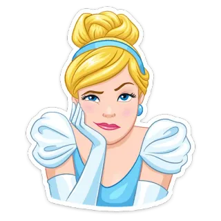 🤨 Cinderella cenicienta, disney, princesa, dibujos animados, cuento de hadas, animado whatsapp sticker
