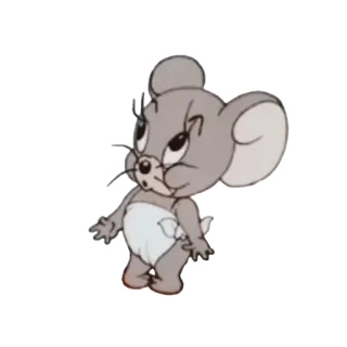 😳 topo, cartone animato, bambino, pannolino, carino, grigio, animazione telegram sticker