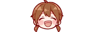 😆 Anime, Dziewczyna, Chibi, Słodkie, Emoji, Naklejka telegram sticker