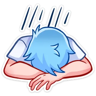 😖 No No traurig, Anime, Cartoon, weinend, erschöpft telegram sticker