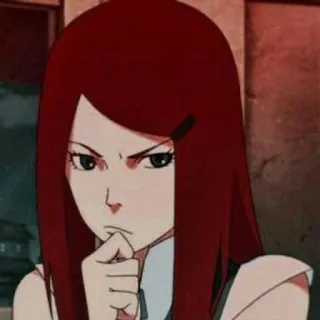 🌟 Kushina Uzumaki Naruto anime, kushina, uzumaki, red hair, naruto telegram sticker