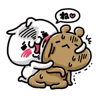 ✳️ ね мультфильм, животные, милые, романтика telegram sticker