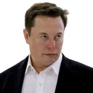 😒 Elon Musk retrato, empresário, tecnologia, CEO, empreendedor telegram sticker