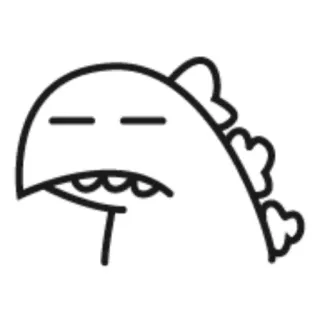 🦖 dinosaure, dessin animé, animal, mignon, dessin telegram sticker