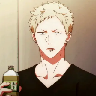 🖇 木古 Anime, Mann, Getränk, Japanisch, Charakter whatsapp sticker