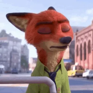 🦊 Nick Wilde Zootopia Nick Wilde, Zoomania, Fuchs, Disney, Animation, Cartoon telegram sticker