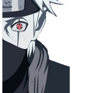 👁 Kakashi Naruto Kakashi Hatake, Naruto, Anime, Manga, Sharingan, Ninja, Personaje, Fanart whatsapp sticker