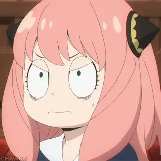 🍥 Anya Forger Spy x Family Anime, Dessin animé, Drôle, Mignon, Meme, Anya Forger, Spy x Family, Personnage telegram sticker
