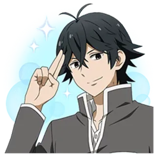 👋 Anime, Personage, Manga, Kunst, Illustratie, Cartoon, Groet telegram sticker