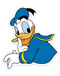 👀 Donald Duck cartone animato, Disney, anatra telegram sticker