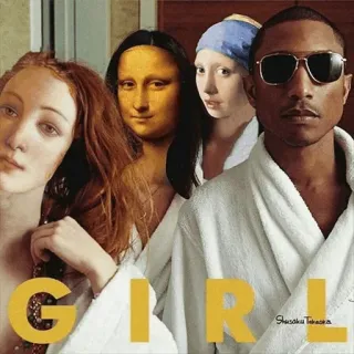 😙 Pharrell Williams Girl G I R L Portada de álbum, Pharrell Williams, Girl, Música, Mona Lisa, Arte, Pinturas famosas whatsapp sticker