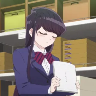 🪁 Komi Shouko Komi Can't Communicate Anime, Komi can't communicate, Komi Shouko, Uniforme escolar, Tímido(a), Fofo(a) telegram sticker