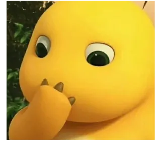 😀 cartoon, dinosaur, cute, yellow whatsapp sticker