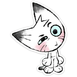 🐱 Katze, niedlich, Aufkleber, Cartoon, Tier, Kätzchen whatsapp sticker