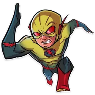 😱 Reverse-Flash 슈퍼히어로, 악당, 스피드스터, 만화, 달리기 telegram sticker