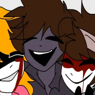 👨‍👧‍👦 cartoon, horror, blood, creepy, art, illustration telegram sticker