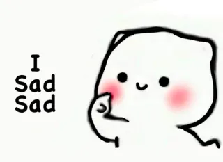 😩 I Sad Sad fofo, triste, desenho animado, gato, corar, desenho telegram sticker
