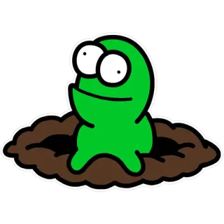 🐸 frog, green, cartoon, animal, cute, character telegram sticker