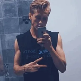 ⚠️ DEATH SEX Mann, Selfie, Spiegel, Tod, Sex telegram sticker