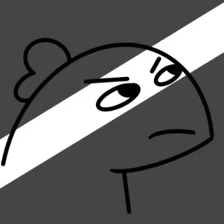 🙄 dessin animé, personnage, dessin, illustration whatsapp sticker