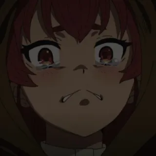 😢 anime, cô gái, khóc, buồn telegram sticker