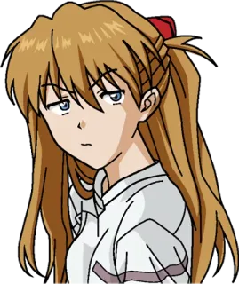 😠 Asuka Langley Sohryu Neon Genesis Evangelion anime, fille, Asuka, Evangelion, énervée telegram sticker