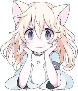 😊 anime, cat girl, cute, kawaii, manga, feline telegram sticker
