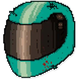 😎 pixel art, casco, sangre, moto, pixelado whatsapp sticker