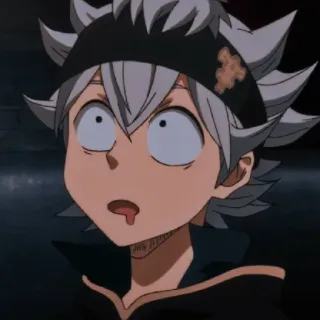 😮 Asta Black Clover anime, manga, funny, surprised, asta, black clover, cartoon telegram sticker