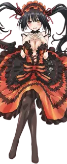 😏 Anime, Garota, Vestido, Gótico, Fofo, Ilustração telegram sticker