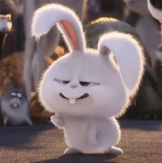 🧊 Snowball The Secret Life of Pets rabbit, animal, pet, bunny, cartoon, character, animated telegram sticker