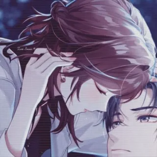 🍁 Anime, Đàn ông, Cặp đôi, Nghệ thuật, Chân dung, Lãng mạn, Tình yêu telegram sticker